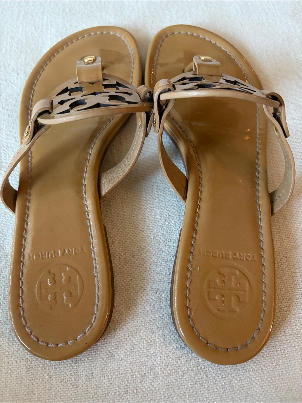 TORY BURCH | Tan Miller Leather Sandal (Women) - Size 8.5M - Picture 5 of 15